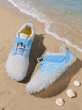 economico Donne-scarpe da acqua sportive blu da donna con allacciatura a sgancio rapido – scarpe da ginnastica leggere e drenanti, suola antiscivolo ammortizzata per spiaggia, snorkeling, kayak, piscina, viaggi in crociera e attività estive all'aperto