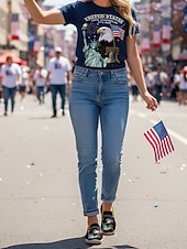  250η Επέτειος Ηνωμένων Πολιτειών Γυναικεία Παπούτσια Slip-On με εκτύπωση ΗΠΑ – Ελαφριά Παπούτσια Περιπάτου Πατριωτικός Αστικός Στυλ για Καθημερινή Χρήση Φεστιβάλ και Ταξίδια