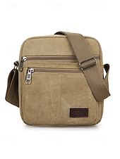 abordables Bolsos de hombre-Bolso bandolera de lona para hombre, varios colores, material duradero, ideal para salidas informales, viajes y uso diario.
