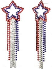 ieftine Cercei-1 pereche Cercei For Pentru femei Zilnic Stradă Festival Ștras Geometric Αστέρι