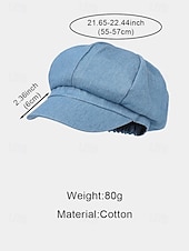 economico Cappelli da donna-berretto da donna in tessuto denim – vari colori, stile casual, perfetto per l'uso quotidiano e per i viaggi