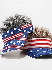 abordables Accessoires-Casquette à visière Drapeau Américain Étoiles et rayures Rétro Vintage Drôle Patriotique 1776-2026 pour Unisexe Adulte Impression 3D  pour Jour de l'Indépendance / 4 Juillet 4 Juillet Extérieur