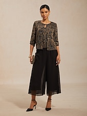 tanie Eleganckie bluzki-Damskie Koszula Boho Bluzka Eleganckie topy Błyszczący W Tureckie Wzory Elegancja Elegancki Rękaw 3/4 Półgolf Zwykłe topy Codzienny Praca Gość weselny Czarny Lato Wiosna Jesień