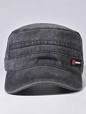 お買い得  メンズ帽子-メンズコットンミリタリーキャップ、調節可能なカジュアルアーミースタイルの帽子、複数の色、軽量で通気性のあるデザイン、メンズアウトドア&amp;日常のカジュアルな帽子