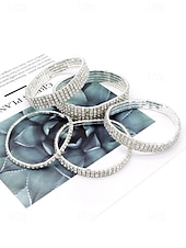 levne Svatba ACC-Dámský náramek na kotník s křišťálovými kamínky, materiál slitina s možností výběru šířky, elegantní třpytivý styl pro svatby, večírky, večerní akce a formální příležitosti