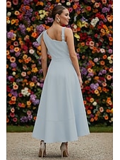 cheap Semi-formal / Cocktail-A-Line Asymmetrical Ankle Length Party Dress Cocktail Dress Wedding Guest Dresses Elegant Sleeveless One Shoulder Garden Party Wedding Guest Chiffon Stretch Crepe with Ruched Ruffles Solid Color