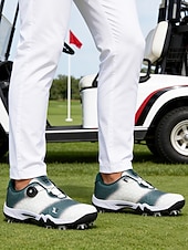 Χαμηλού Κόστους Ανδρικά Παπούτσια Γκολφ-Ανδρικά κόκκινα και μαύρα παπούτσια γκολφ – υψηλής ποιότητας συνθετικό δέρμα, αδιάβροχα, ιδανικά για γκολφ και ενεργό τρόπο ζωής σε εξωτερικούς χώρους