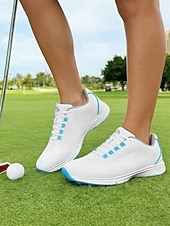 economico Scarpe da Golf per Donne-scarpe da golf leggere senza tacchetti bianche/blu da donna – scarpe da ginnastica traspiranti e ammortizzate per golfiste, praticanti di golf, sport casual all'aperto, viaggi e abbigliamento quotidiano