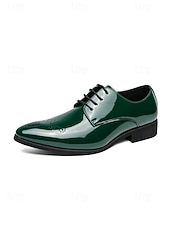 billige Derby-sko-Herresko i brogueskinn med vingetuppdesign, stilig bryllupssko, ideelt for forlovere og bryllupsgjester