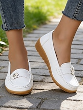 billiga Lätta damskor-Kvinnors gula komfortmockasiner – låtsasläder med blommor avslappnad stil för promenader arbete shopping resor och vardagligt bruk