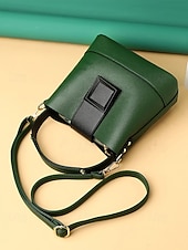 お買い得  ハンドバッグ＆トートバッグ-女性用フェイクレザーバケットバッグ - 多用途のショルダーバッグとクロスボディスタイル、複数の色、カジュアルからセミフォーマルまで使えるトレンディで丈夫なバッグ