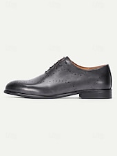 economico Scarpe Oxford-scarpe eleganti nere da uomo: eleganti e comode, perfette per matrimoni, riunioni formali e occasioni speciali