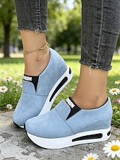 economico Sneakers da donna-scarpe da ginnastica slip-on verdi da donna per il giorno di San Patrizio: scarpe da passeggio leggere con plateau per le celebrazioni dei festival irlandesi, sfilate, feste, viaggi e abbigliamento quotidiano
