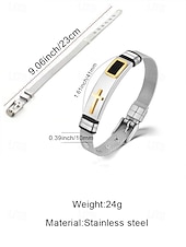 halpa Miesten korut-Miesten ruostumattomasta teräksestä valmistettu ristirannekoru – useita värivaihtoehtoja, kestävä ja tyylikäs, täydellinen rentoon ja arkeen