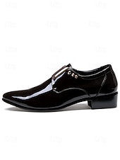 preiswerte Derby Schuhe-Herren Geschäftlich Täglich Hochzeit Lackleder Bequem Loafer Schwarz Braun Frühling Herbst Ganzjahres