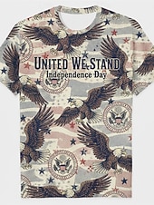  Patriotismi T-paita Graafinen t-paita USA Retro / vintage Patriotismi T-paita 1776–2026 varten Sukupuolineutraali Aikuisten 3D-tulostus varten Itsenäisyyspäivä 4. heinäkuuta Juhla