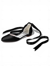 baratos Dama de honra-Sapatilhas femininas multicoloridas de cetim com amarração no tornozelo, elegantes sapatos de bico fino para damas de honra em casamentos ao ar livre no gramado.