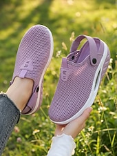 preiswerte Damen-Sneaker-Damen Lässig Täglich Innen Plateau Runde Zehe Sportlich Lässig Kunstleder Netz Schwarz Rosa Beige