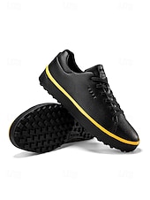 cheap Men's Golf Shoes-Men's White Golf Shoes, Lightweight Breathable Upper, Cushioned Grip Sole, Clean Sport Style for Golfers &amp; Outdoor Play