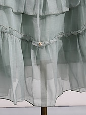 cheap Casual / Daytime Wedding-A-Line Knee Length Prom Dress Wedding Guest Dress Wedding Guest Dresses Elegant Daily Long Sleeve Crew Neck Prom Garden Party with Ruffles