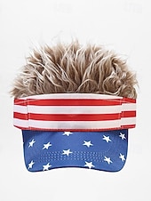 abordables Accessoires-Casquette à visière Drapeau Américain Étoiles et rayures Rétro Vintage Drôle Patriotique 1776-2026 pour Unisexe Adulte Impression 3D  pour Jour de l'Indépendance / 4 Juillet 4 Juillet Extérieur