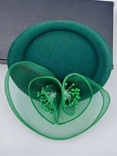 olcso Esküvő ACC-női poliészter kalap, többszínű virágos hálós koktél fejdísz, elegáns vintage stílus esküvőkre, esti vacsorákra, kerti partikra, versenyekre és hivatalos rendezvényekre