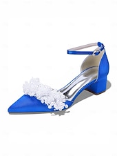 abordables novia-Women's Ivory Pearl Embellished Ankle Strap Heels, Elegant Pointed-Toe Bridal Shoes for Modern City Wedding