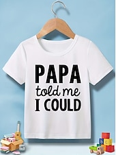 economico Umor giocoso 3D della ragazza-Ragazze 3D Grafico Lettera Maglietta Manica Corta Stampa 3D Estate Primavera Sport Moda Streetwear Bambini 4-12 Anni Girocollo Casuale Quotidiano All'aperto Vestibilità regolare