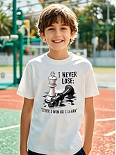 abordables Humor Divertido 3D del Niño-Chico 3D Graphic Camiseta Manga Corta Impresión 3D Verano Primavera Deportes Moda Ropa de calle Niños 4-12 años Cuello Barco Casual Diario Exterior Ajuste regular