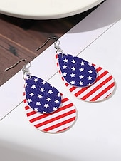  Vereinigte Staaten 250. Jubiläum Damen Legierung Amerikanische Flagge Ohrringe – Mehrere Stile – Perfekt für  Unabhängigkeitstagsfeierlichkeiten