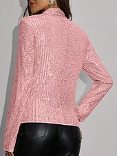 Χαμηλού Κόστους casual μπουφάν-Γυναικεία Μπλέιζερ Casual Jacket Άνετο Κουρελού Πούλιες Μοντέρνα Καθημερινό Συμπαγές Χρώμα Causal Πάρτι Καθημερινά Ρούχα Εξόδου Κοντό Όρθιος Γιακάς Κανονικό Μακρυμάνικο Εξωτερικά ενδύματα