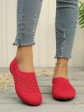 economico Ballerine da donna-scarpe slip-on da donna in Flyknit traforato azzurro cielo – design traspirante e leggero per passeggiate quotidiane, lavoro, shopping, viaggi e comfort casual