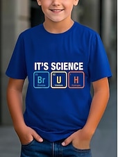 preiswerte Jungen 3D Lustiger Humor-Jungen 3D Grafik Buchstabe T-Shirt Kurzarm 3D-Druck Sommer Frühling Sport Mode Streetwear Kinder 4-12 Jahre Rundhalsausschnitt Lässig Täglich Outdoor Normale Passform