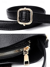 お買い得  ハンドバッグ＆トートバッグ-女性用フェイクレザーバケットバッグ - 多用途のショルダーバッグとクロスボディスタイル、複数の色、カジュアルからセミフォーマルまで使えるトレンディで丈夫なバッグ