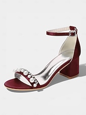 halpa Morsian-Naisten norsunluunväriset kristallipalikkakorkosandaalit, elegantit nilkkaremmillä varustetut hääkengät moderneihin kaupunkihäihin