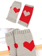 halpa ystävänpäivä-Naisten neulotut kynsikkäät sydänkuviolla, useita värejä, sopivat täydellisesti ystävänpäivään ja syksyn/talven arkikäyttöön