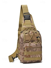billiga Herrväskor-Herrkamouflage nylon axelremsväska bröstväska – flera fickor, stor kapacitet, hållbar design för utomhussporter, vandring, camping och resor
