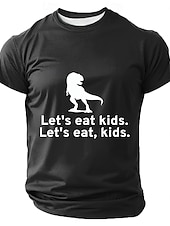  együnk gyerekek együnk gyerekek vicces nyelvtan írásjelek életeket ment t-rex dinoszaurusz grafikus póló zöld kerek nyakú rövid ujjú humor férfi ing ruházat kiegészítők s m l xl xxl xxxl