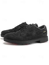 economico Scarpe da Golf da Uomo-Per uomo Vintage Sportivo Casual All'aperto Golf Microfibra Confortevole Allacciatura Nero Bianco Giallo Estate Primavera Autunno