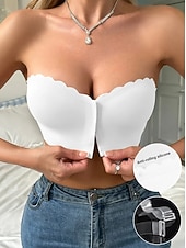 voordelige Tops-Dames Corrigerend ondergoed Modieus Eenvoudig Heldere kleur Blote rug Dagelijks Mouwloos Zwart Wit Bruin Beige Zomer Lente Herfst Winter