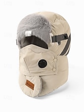 levne Pánské klobouky-Pánská zimní outdoorová sada čepice a masky – více barev, polyesterový materiál, větruodolná a teplá, ideální pro lyžování, snowboarding a aktivity v chladném počasí