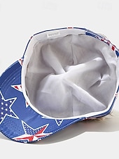 abordables Accessoires-Casquette à visière Drapeau Américain Étoiles et rayures Rétro Vintage Drôle Patriotique 1776-2026 pour Unisexe Adulte Impression 3D  pour Jour de l'Indépendance / 4 Juillet 4 Juillet Extérieur