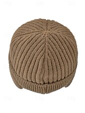 economico Cappelli da uomo-Cappello da uomo in maglia con paraorecchie – vari colori, materiale in maglia di poliestere, caldo e comodo per gli sport invernali e le attività all'aperto
