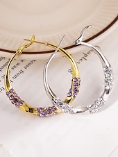 billiga Bröllop ACC-Damörhängen med strassutsmyckning, flera färger, legeringsmaterial, perfekta för bröllop och fester