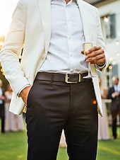 abordables Mariage ACC-Ceinture pour homme en cuir véritable, tailles ajustables, plusieurs couleurs, design élégant pour les mariages et le quotidien