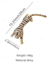halpa Häät ACC-Miesten metalliseoksesta valmistettu tiikeririntaneula, kulta- ja hopeanvärisiä vaihtoehtoja, kristallikoristeinen, tyylikäs asuste häihin ja illallisjuhliin