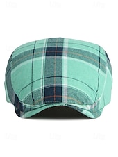 cheap Accessories-Men's Plaid Flat Cap Newsboy Hat, Cotton-Polyester Blend, Multi-Color Classic Ivy Style Cap for St. Patrick's Day Celebration &amp; Everyday Casual Wear