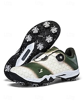 Χαμηλού Κόστους Ανδρικά Παπούτσια Γκολφ-Ανδρικά κόκκινα και μαύρα παπούτσια γκολφ – υψηλής ποιότητας συνθετικό δέρμα, αδιάβροχα, ιδανικά για γκολφ και ενεργό τρόπο ζωής σε εξωτερικούς χώρους