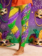 economico Abbigliamento femminile per il Carnevale-Per donna Leggings Attivo Vacanza Moda Lunghezza intera Vita AltaPantsCarnevale Grafico Geometrico Stampato Taglio alto Comodità All'aperto Confortevole Elasticizzato Vacanza Formale Streetwear