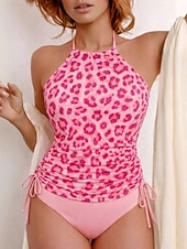 economico Tankini-Per donna Costumi da bagno Tankini Due pezzi Birichino Costume da bagno Coulisse Vacanza Abbigliamento da Spiaggia Floreale Grafico All'americana Senza Maniche Costumi da bagno